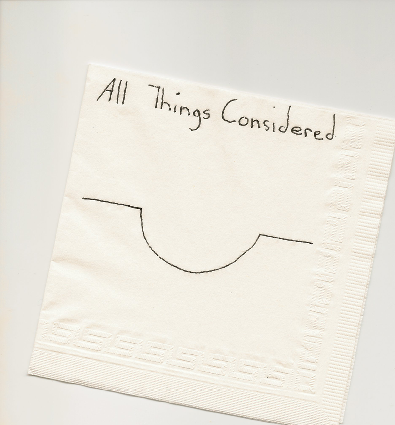 Illustration for article titled Here’s the structure of popular public radio programs, in napkin form